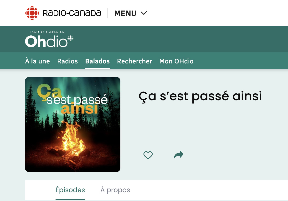 Balados Ça s’est passé ainsi